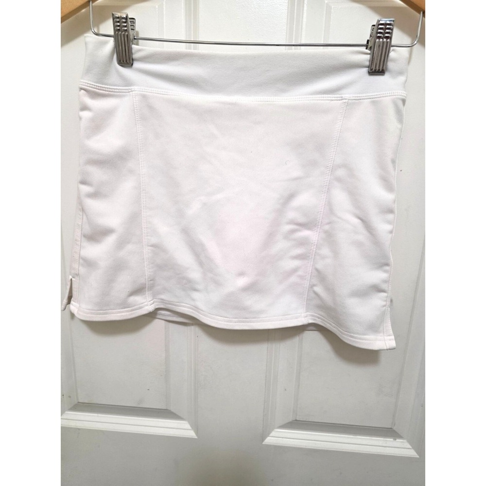 ADIDAS Youth White Tennis Skort With Pockets And Side Vents Moisture Wicking Ath